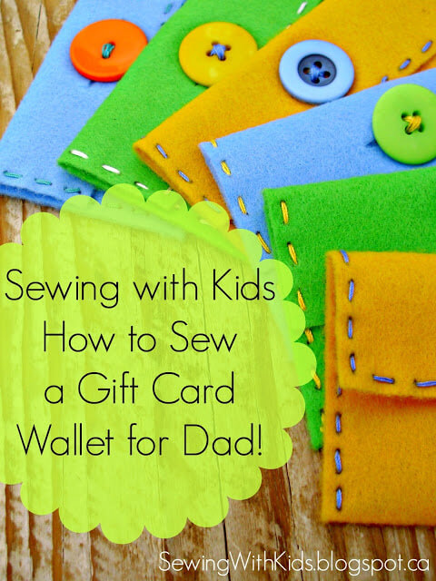 Sewing Project for Kids - gift card wallet